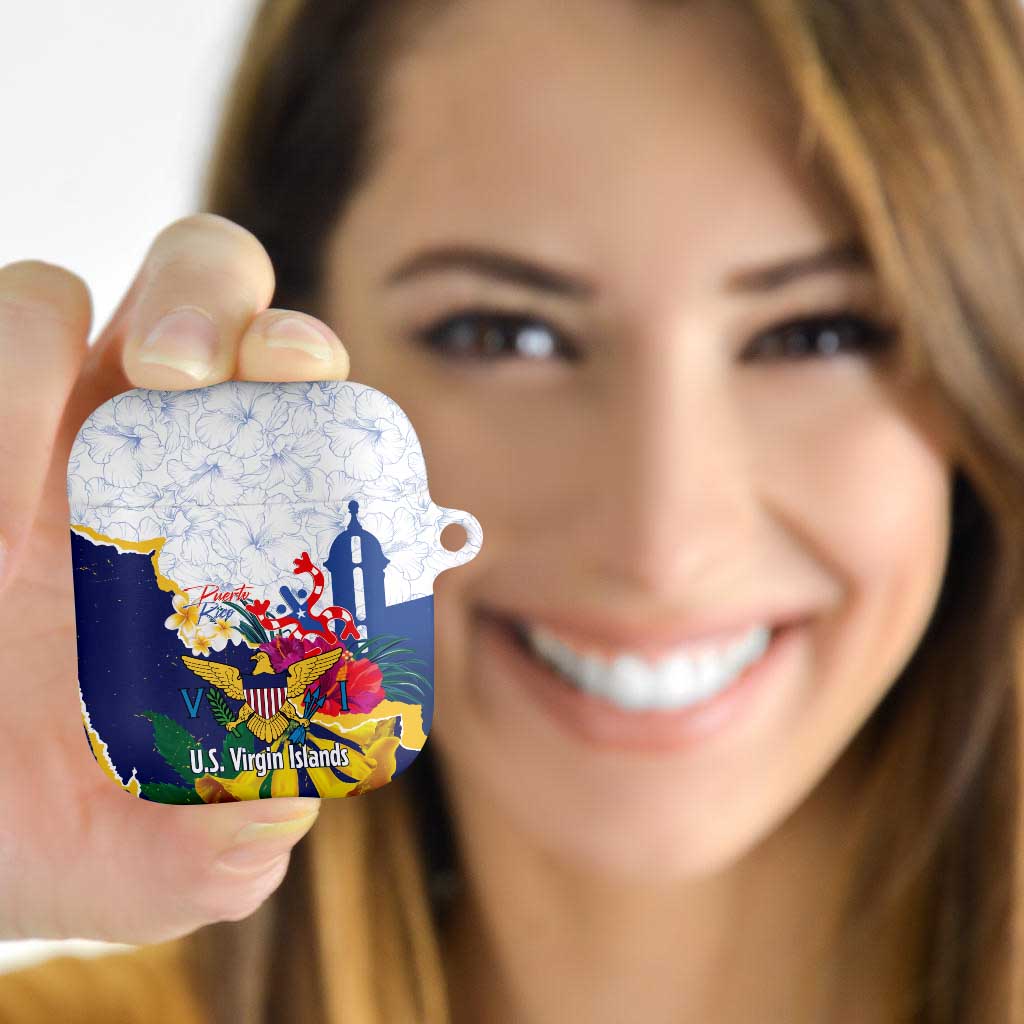 US Virgin Islands - Puerto Rico Day AirPods Case Boricua Coqui Yellow-colored Eagle - Wonder Print Shop