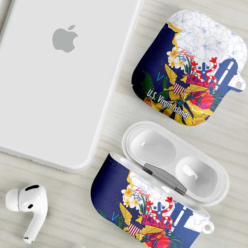 US Virgin Islands - Puerto Rico Day AirPods Case Boricua Coqui Yellow-colored Eagle - Wonder Print Shop