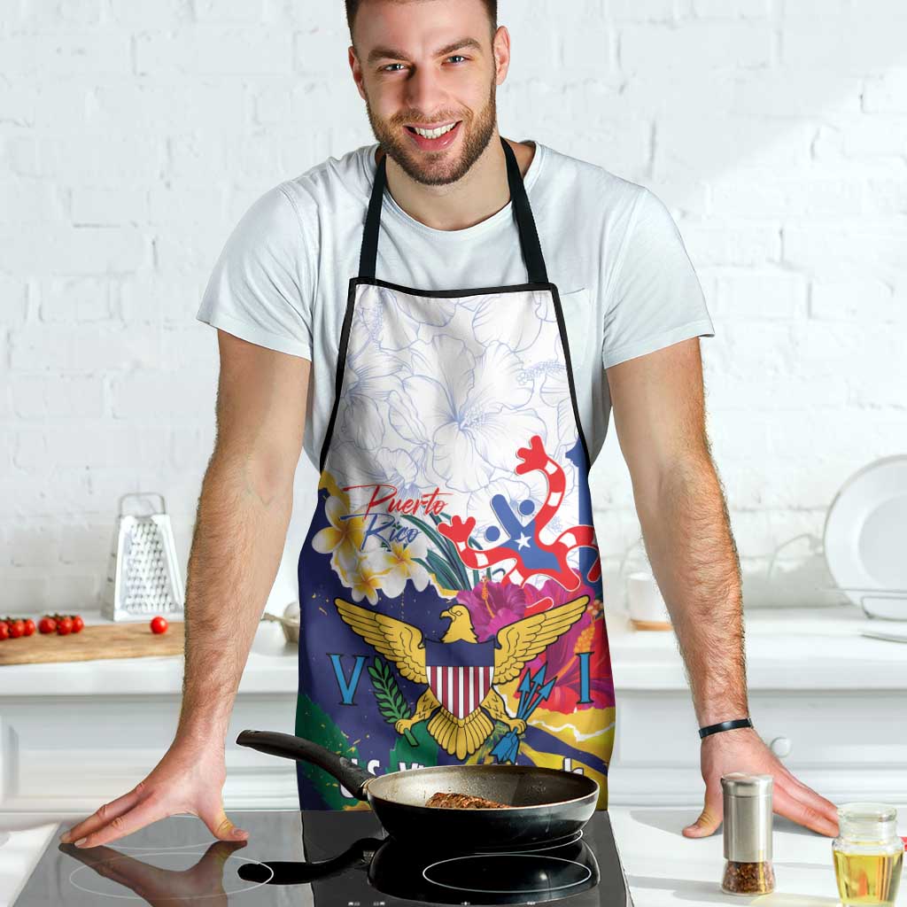 US Virgin Islands - Puerto Rico Day Apron Boricua Coqui Yellow-colored Eagle - Wonder Print Shop