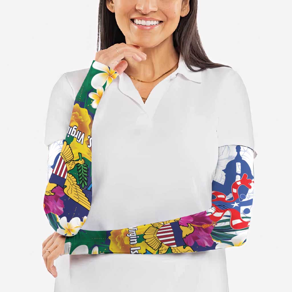 US Virgin Islands - Puerto Rico Day Arm Sleeves Boricua Coqui Yellow-colored Eagle - Wonder Print Shop