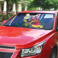 US Virgin Islands - Puerto Rico Day Auto Sun Shade Boricua Coqui Yellow-colored Eagle - Wonder Print Shop