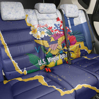 US Virgin Islands - Puerto Rico Day Back Car Seat Cover Boricua Coqui Yellow-colored Eagle - Wonder Print Shop
