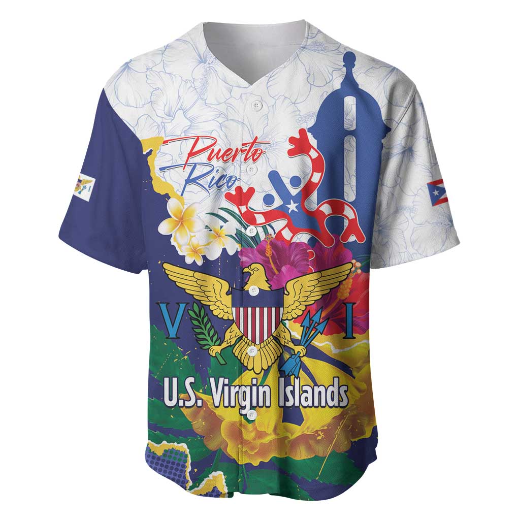 US Virgin Islands - Puerto Rico Day Baseball Jersey Boricua Coqui Yellow-colored Eagle - Wonder Print Shop