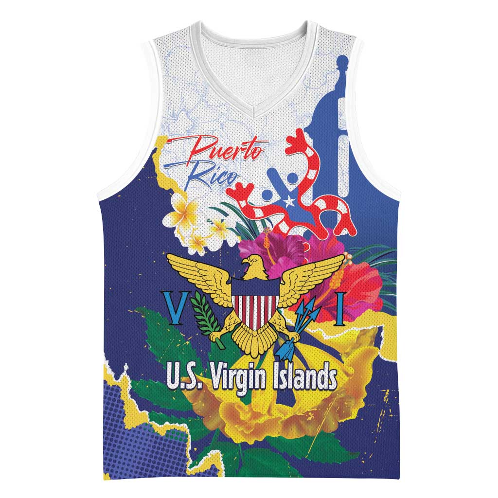 US Virgin Islands - Puerto Rico Day Basketball Jersey Boricua Coqui Yellow-colored Eagle - Wonder Print Shop