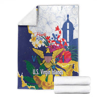 US Virgin Islands - Puerto Rico Day Blanket Boricua Coqui Yellow-colored Eagle - Wonder Print Shop