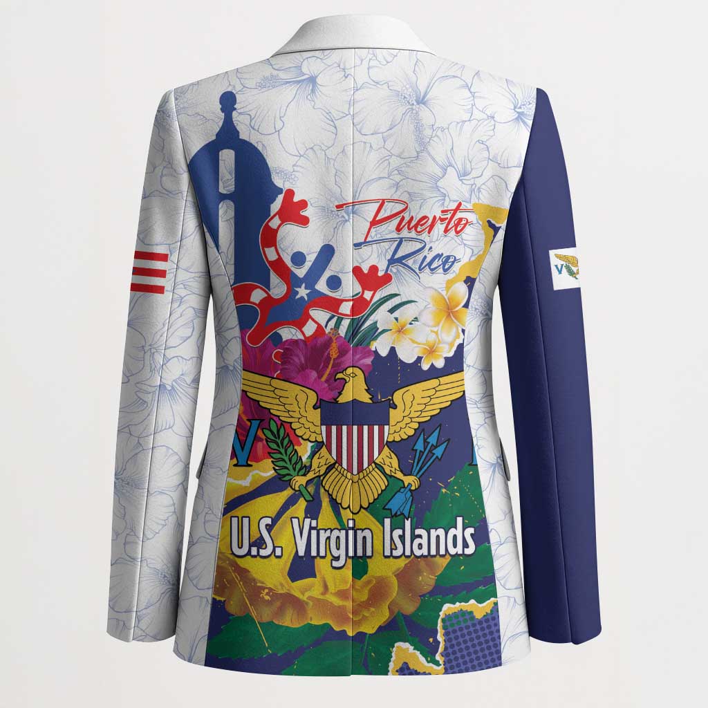 US Virgin Islands - Puerto Rico Day Blazer Boricua Coqui Yellow-colored Eagle - Wonder Print Shop