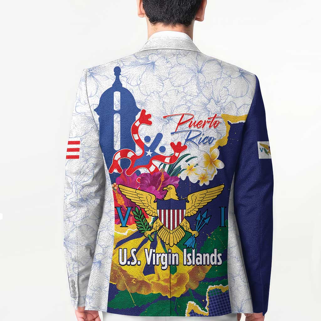 US Virgin Islands - Puerto Rico Day Blazer Boricua Coqui Yellow-colored Eagle - Wonder Print Shop