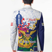 US Virgin Islands - Puerto Rico Day Blazer Boricua Coqui Yellow-colored Eagle - Wonder Print Shop