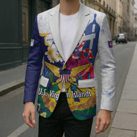 US Virgin Islands - Puerto Rico Day Blazer Boricua Coqui Yellow-colored Eagle - Wonder Print Shop