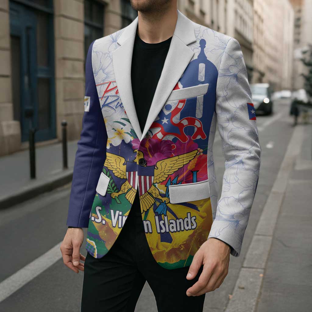 US Virgin Islands - Puerto Rico Day Blazer Boricua Coqui Yellow-colored Eagle - Wonder Print Shop