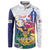 US Virgin Islands - Puerto Rico Day Button Sweatshirt Boricua Coqui Yellow-colored Eagle - Wonder Print Shop