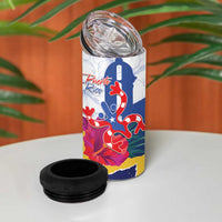 US Virgin Islands - Puerto Rico Day 4 in 1 Can Cooler Tumbler Boricua Coqui Yellow-colored Eagle - Wonder Print Shop