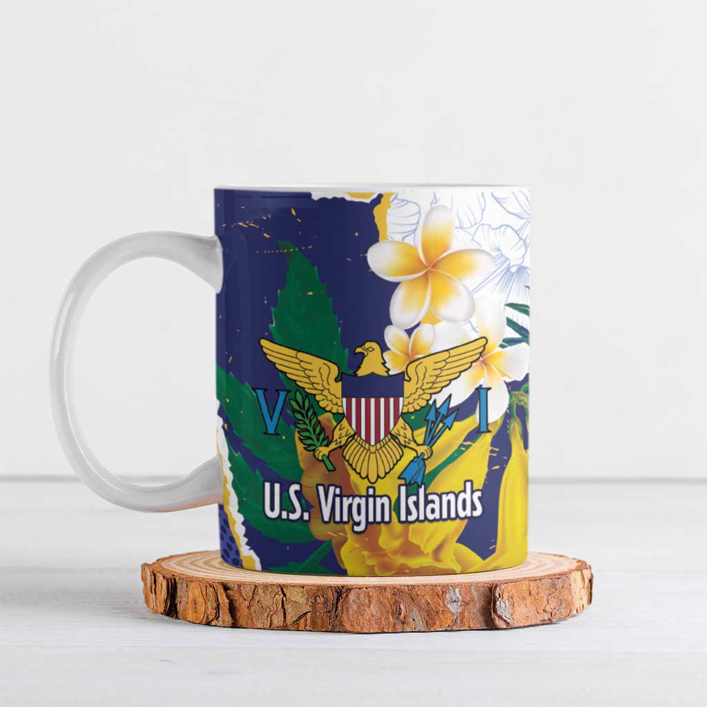 US Virgin Islands - Puerto Rico Day Ceramic Mug Boricua Coqui Yellow-colored Eagle - Wonder Print Shop