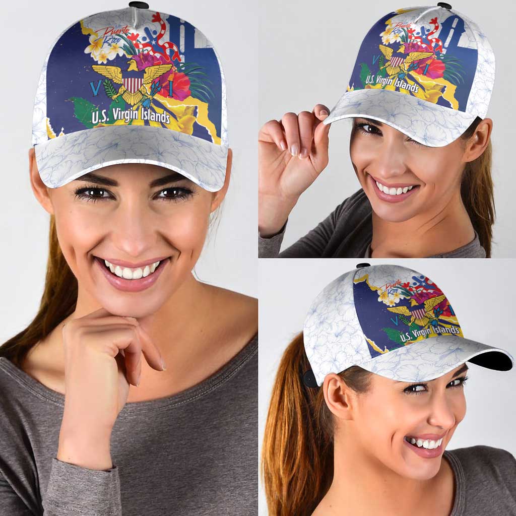 US Virgin Islands - Puerto Rico Day Classic Cap Boricua Coqui Yellow-colored Eagle - Wonder Print Shop