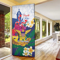 US Virgin Islands - Puerto Rico Day Door Cover Boricua Coqui Yellow-colored Eagle - Wonder Print Shop
