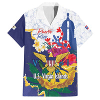US Virgin Islands - Puerto Rico Day Family Matching Long Sleeve Bodycon Dress and Hawaiian Shirt Boricua Coqui Yellow-colored Eagle - Wonder Print Shop