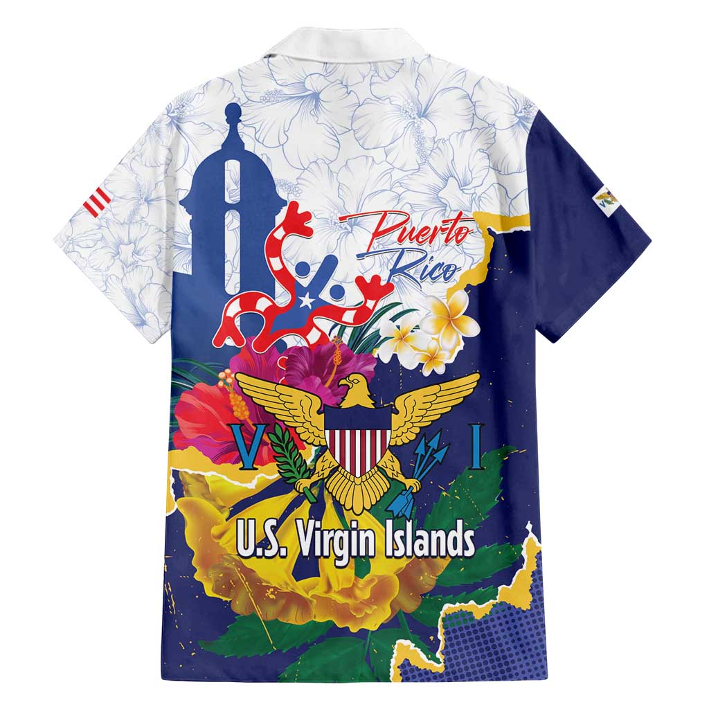 US Virgin Islands - Puerto Rico Day Family Matching Long Sleeve Bodycon Dress and Hawaiian Shirt Boricua Coqui Yellow-colored Eagle - Wonder Print Shop