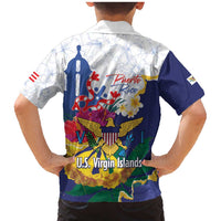 US Virgin Islands - Puerto Rico Day Family Matching Mermaid Dress and Hawaiian Shirt Boricua Coqui Yellow-colored Eagle - Wonder Print Shop