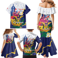 US Virgin Islands - Puerto Rico Day Family Matching Mermaid Dress and Hawaiian Shirt Boricua Coqui Yellow-colored Eagle - Wonder Print Shop