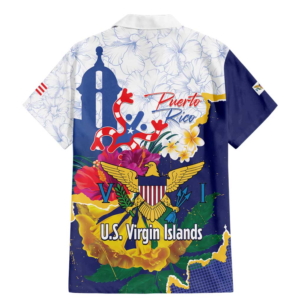 US Virgin Islands - Puerto Rico Day Family Matching Mermaid Dress and Hawaiian Shirt Boricua Coqui Yellow-colored Eagle - Wonder Print Shop