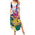 US Virgin Islands - Puerto Rico Day Family Matching Summer Maxi Dress and Hawaiian Shirt Boricua Coqui Yellow-colored Eagle - Wonder Print Shop