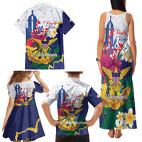 US Virgin Islands - Puerto Rico Day Family Matching Tank Maxi Dress and Hawaiian Shirt Boricua Coqui Yellow-colored Eagle - Wonder Print Shop