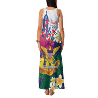 US Virgin Islands - Puerto Rico Day Family Matching Tank Maxi Dress and Hawaiian Shirt Boricua Coqui Yellow-colored Eagle - Wonder Print Shop