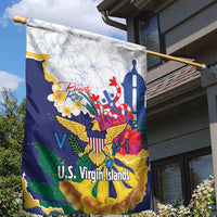 US Virgin Islands - Puerto Rico Day Garden Flag Boricua Coqui Yellow-colored Eagle - Wonder Print Shop