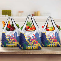 US Virgin Islands - Puerto Rico Day Grocery Bag Boricua Coqui Yellow-colored Eagle - Wonder Print Shop