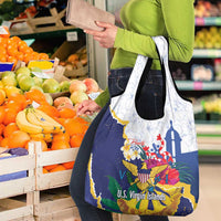 US Virgin Islands - Puerto Rico Day Grocery Bag Boricua Coqui Yellow-colored Eagle - Wonder Print Shop