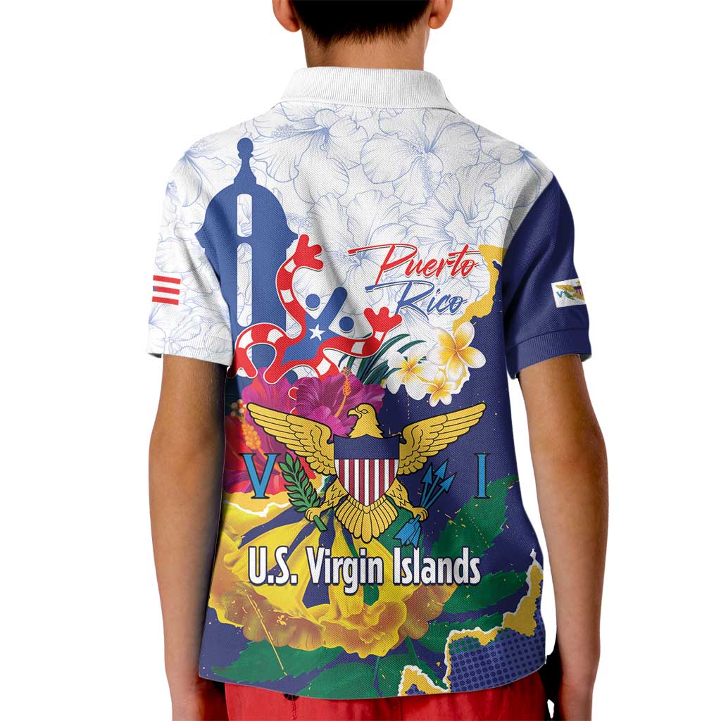 US Virgin Islands - Puerto Rico Day Kid Polo Shirt Boricua Coqui Yellow-colored Eagle - Wonder Print Shop