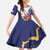 US Virgin Islands - Puerto Rico Day Kid Short Sleeve Dress Boricua Coqui Yellow-colored Eagle - Wonder Print Shop