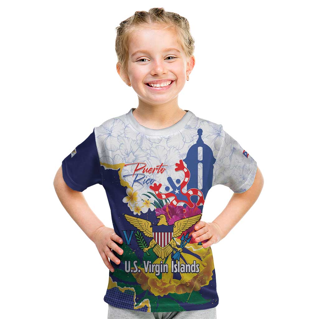 US Virgin Islands - Puerto Rico Day Kid T Shirt Boricua Coqui Yellow-colored Eagle - Wonder Print Shop