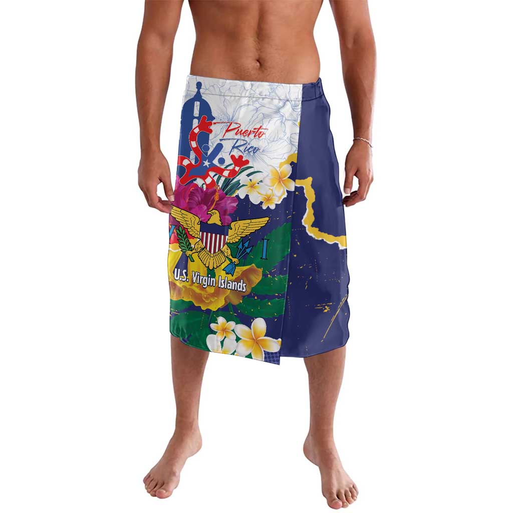 US Virgin Islands - Puerto Rico Day Lavalava Boricua Coqui Yellow-colored Eagle - Wonder Print Shop