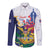 US Virgin Islands - Puerto Rico Day Long Sleeve Button Shirt Boricua Coqui Yellow-colored Eagle - Wonder Print Shop