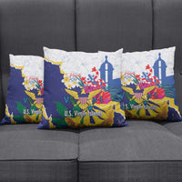 US Virgin Islands - Puerto Rico Day Pillow Cover Boricua Coqui Yellow-colored Eagle - Wonder Print Shop