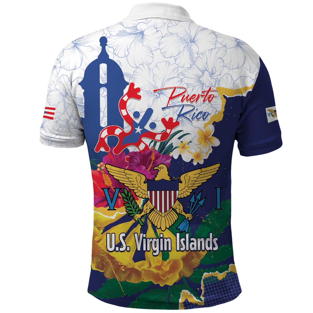 US Virgin Islands - Puerto Rico Day Polo Shirt Boricua Coqui Yellow-colored Eagle - Wonder Print Shop