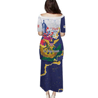 US Virgin Islands - Puerto Rico Day Puletasi Boricua Coqui Yellow-colored Eagle - Wonder Print Shop