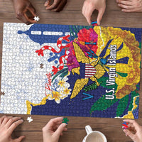 US Virgin Islands - Puerto Rico Day Puzzle Boricua Coqui Yellow-colored Eagle - Wonder Print Shop