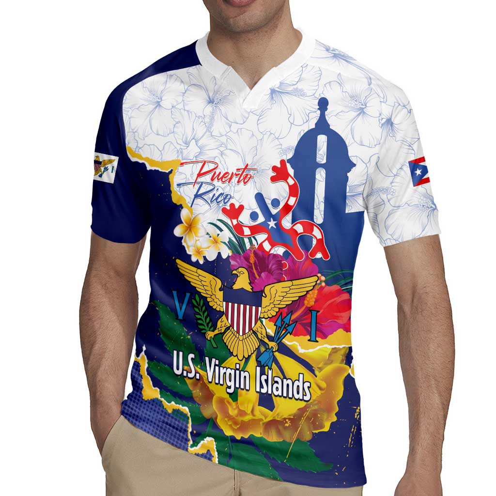 US Virgin Islands - Puerto Rico Day Rugby Jersey Boricua Coqui Yellow-colored Eagle - Wonder Print Shop