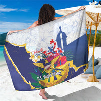 US Virgin Islands - Puerto Rico Day Sarong Boricua Coqui Yellow-colored Eagle - Wonder Print Shop