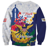 US Virgin Islands - Puerto Rico Day Sweatshirt Boricua Coqui Yellow-colored Eagle - Wonder Print Shop
