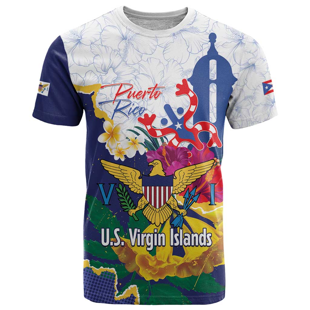 US Virgin Islands - Puerto Rico Day T Shirt Boricua Coqui Yellow-colored Eagle - Wonder Print Shop