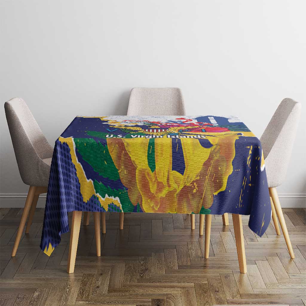 US Virgin Islands - Puerto Rico Day Tablecloth Boricua Coqui Yellow-colored Eagle - Wonder Print Shop
