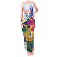 US Virgin Islands - Puerto Rico Day Tank Maxi Dress Boricua Coqui Yellow-colored Eagle - Wonder Print Shop