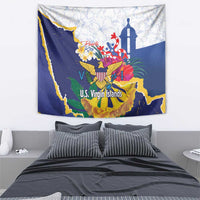 US Virgin Islands - Puerto Rico Day Tapestry Boricua Coqui Yellow-colored Eagle - Wonder Print Shop