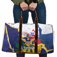 US Virgin Islands - Puerto Rico Day Travel Bag Boricua Coqui Yellow-colored Eagle - Wonder Print Shop