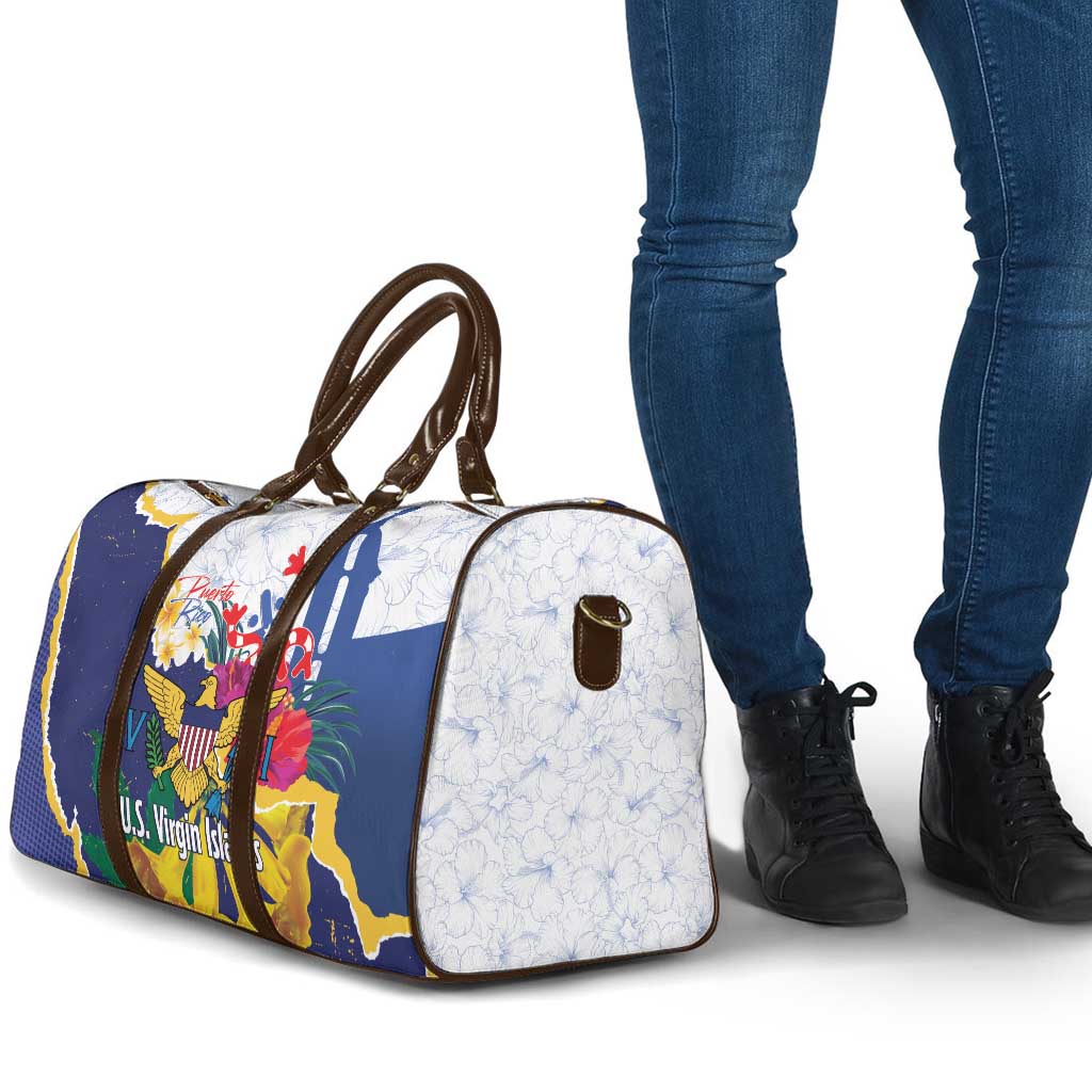 US Virgin Islands - Puerto Rico Day Travel Bag Boricua Coqui Yellow-colored Eagle - Wonder Print Shop