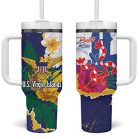 US Virgin Islands - Puerto Rico Day Tumbler With Handle Boricua Coqui Yellow-colored Eagle - Wonder Print Shop