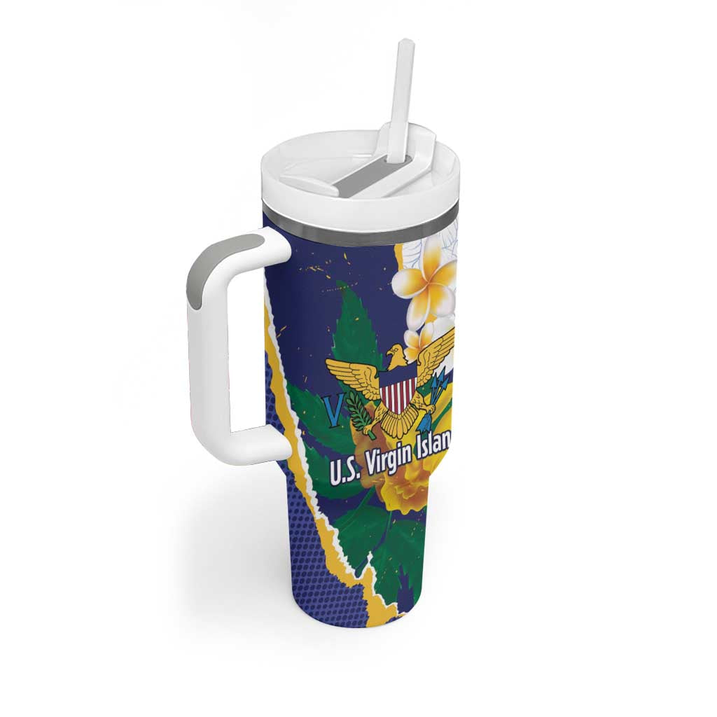 US Virgin Islands - Puerto Rico Day Tumbler With Handle Boricua Coqui Yellow-colored Eagle - Wonder Print Shop